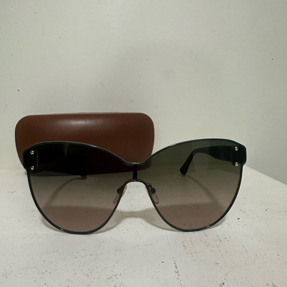 Longchamp Green Frame Cat Eye Shield Sunglasses with Case - Picture 4 of 8